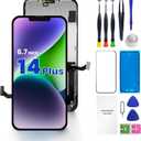for iPhone 14 Plus Screen Replacement 6.7 3D Touch LCD Display Full Repair kit, Digitizer Assembly with Tools Set, Tempered Glass Screen Protector, Waterproof Frame Adhesive