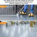 Epoxy Floor Spiked Shoes Fully Assembled Gunite Spiked Shoes with 3/4" Short Spikes for Garage Floor Epoxy, Overlays, Cover Installation, 1 Pair (Black, Large Size)