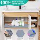 Waterproof Under Sink Mat 28" x 19", Silicone Cabinet Liner, Rubber Protector for Kitchen and Bathroom, Keeps Cabinets Clean, Dry, and Organized (Grey)