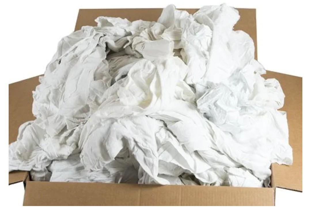 Recycled White Cotton Thick Absorbent Rags