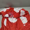 Lilo Costume Dress Women's Halloween Red Leaf Printed Hawaiian Dress with Flower Headpiece (Large)