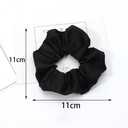 3PCS Satin Scrunchies for Women  No Crease Frizz Free Hair Scrunchies with Gentle Elastic, Soft Bands for Thin & Thick Hairs, Stylish Hair Accessories | Ideal Gift for Women, Classic Black