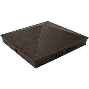 Nuvo Iron Pyramid Post Cap, 6" x 6",Black