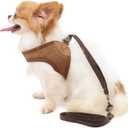 LOPHIPETS Lightweight Dog Harness with Leash Set for Small Dogs Chihuahua Yorkie Puppy Cat-Coffee/S