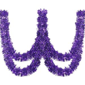 Dingion 59 Feet Christmas Tinsel Garlands Metallic Twist Garland Hanging Garland Ornaments for Halloween Christmas Tree Party Supplies Indoor and Outdoor Decoration(Shinny,Purple)