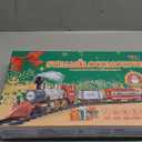 deAO Christmas Theme Classic Train Set for Kids with Headlight, Realistic Sounds, 4 Cars Carriage and Tracks, Best Gift for Christmas Dcor Under The Christmas Tree