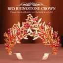 2 x Kilshye Red Queen Crowns and Tiaras Gold Leaf Bridal Headband Wedding Prom Hair Accessories for Women