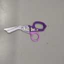6-in-1 Multi-Tool Trauma Shears, Foldable Stainless Steel EMT Scissors with Holster for Emergency, Outdoor & Camping Rescue (Purple)