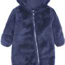 Newborn Baby Jumpsuit Hooded Fleece Rompers Long Sleeve Onesies Outwear Outfits 3M