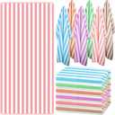 Jecery 12 Pieces Striped Beach Towels Bulk Oversized Pool Towel Pack Absorbent Soft Quick to Dry Bath Towel Colorful Beach Towels for Hotel, Spa Hot Tub, Bath and Swim Summer, 30 x 60 Inches, Large