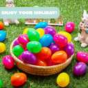JOYIN 200 PCS 2.3" Easter Eggs, Empty Plastic Eggs Fillable Colorful Bright Eggshell Bulks for Easter Hunt, Filling Treats, Party Favor, Basket Stuffers, Classroom Prize Supplies
