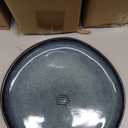 AmorArc Ceramic Dinnerware Sets,Handmade Reactive Glaze Stoneware Plates and Bowls Set,Highly Chip and Crack Resistant | Dishwasher & Microwave Safe Dishes Set,Service for 4 (12pc) (Matte Ceylon Blue)