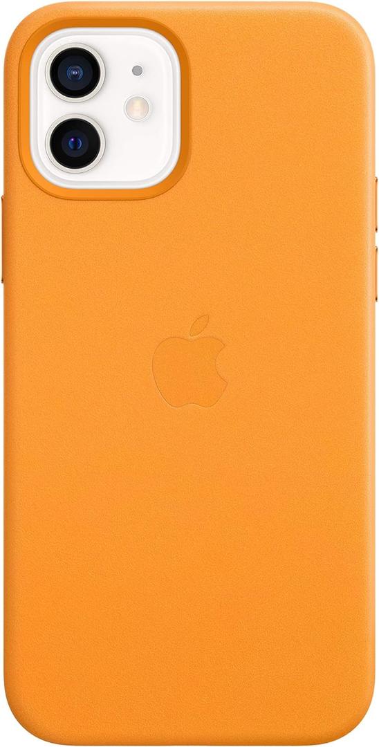 Apple iPhone 12 and iPhone 12 Pro Leather Case with Magsafe - California Poppy