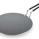 Tramontina Utsava 10.5-Inch Tri-Ply Clad Stainless Steel Ceramic-Coated Curved Chapati Tawa, Nonstick Concave Tava Pan for Roti & Crepe