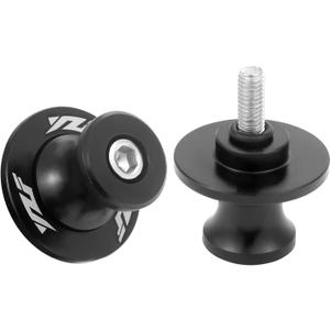 2Pcs Motorcycle Swing Arm Spools for Yamaha YZF R1 R3 R6 R6S R25 R15 R125 600R Aluminum (Black)