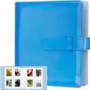 256 Pockets Photo Album for Fujifilm Instax Mini Camera, Leather Cover, Photo Album for Instax Mini 12 11 9 40 90 8 7 EVO LIPLAY Instant Camera, 2x3 Photo Albums, Magic Blue