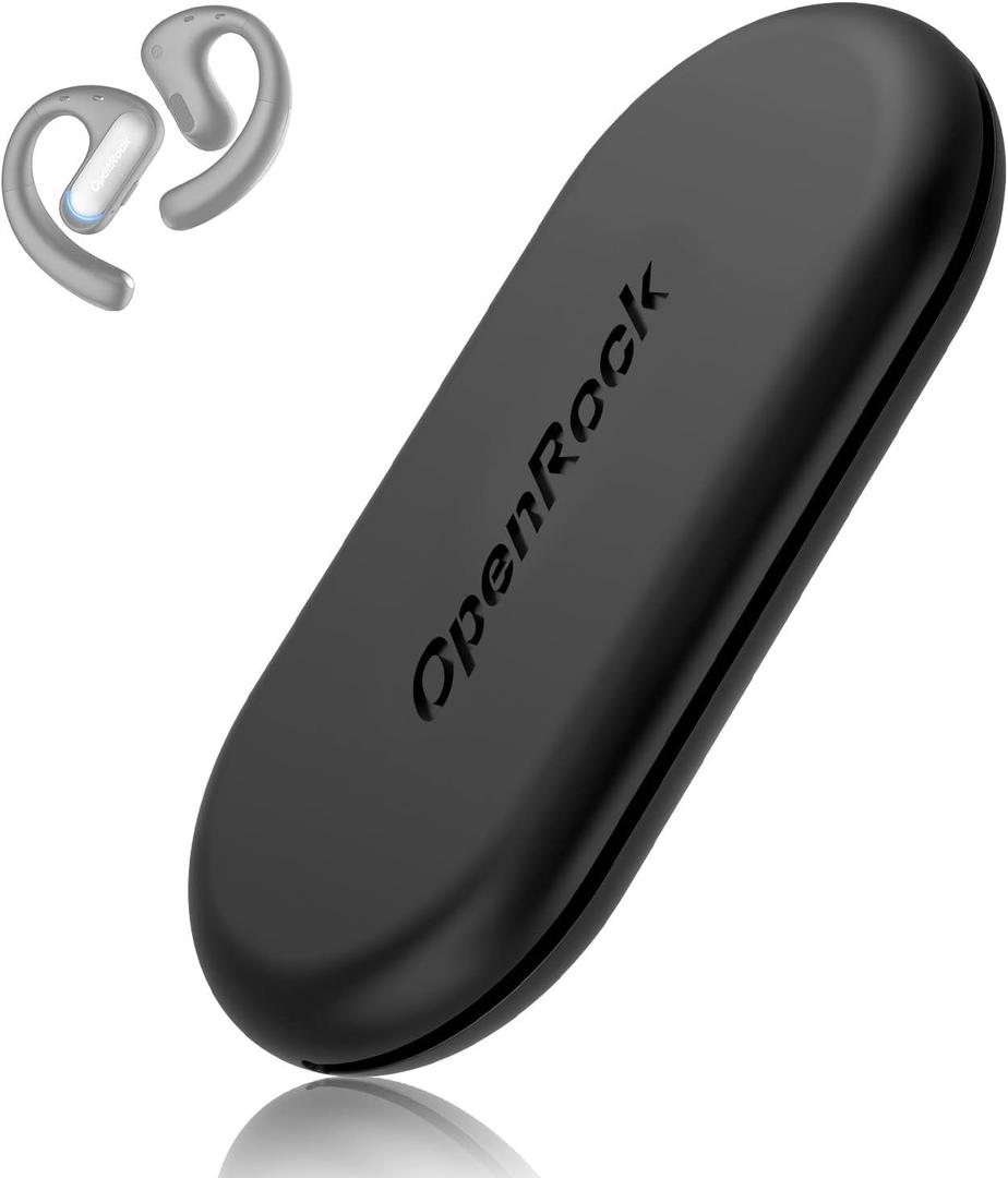 2 x Portable Silicone Case for OpenRock Pro/OpenRock S Headphones (Headphones Not Included) - Black