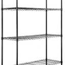 VEVOR Storage Shelving Unit, 4-Tier Adjustable Storage Shelves, 48" L x 18" W x 74" H Garage Storage Shelves, Metal Shelves with Wheels for Kitchen Pantry Basement Bathroom Laundry