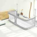 SISTINE Crib Side Bed, Bed Guard, Crib Side Sleeper, Sleeping Together Bedside, Cots Sleep Together, Cot Side by Side Sleeper. Infant/Boy/Girl/Co Sleeper for Baby in Bed, Gray (39.4"L x 19.7"W x 27.6"H, Light Grey)