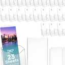 23 Pack Acrylic Brochure and Card Holder Stand, 4x9 Inch Clear Brochure Holder Stand with Heavy Base for Tabletop, Counter, Desk, Flyers, Menus, Postcards, acrylic brochure holder for Office, Restaurant, Retail