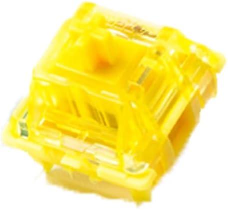 GATERON Phantom Yellow Keyboard Switches, RGB LED Linear 50gf Key Switches for MX Mechanical Keyboard (Yellow, 110PCS)