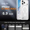 Temdan Designed for iPhone 17 Pro Max Case, [Built-in Invisible Kickstand][Compatible with MagSafe][Military Grade Shockproof] Slim Translucent Matte Phone Case 6.9 inch (Clear Matte)