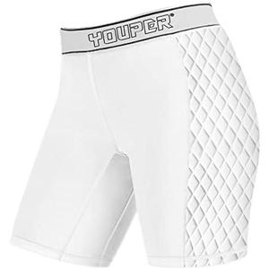 Youper Women's Classic Softball Sliding Shorts, Compression Padded Slider Shorts L