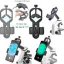 Smartphone Telescope Adapter Camera Mount, Universal Phone Mount, Work with Telescope Spotting Scope Microscope Monocular Binocular - Fits iPhone, Samsung, HTC, LG and Smartphone