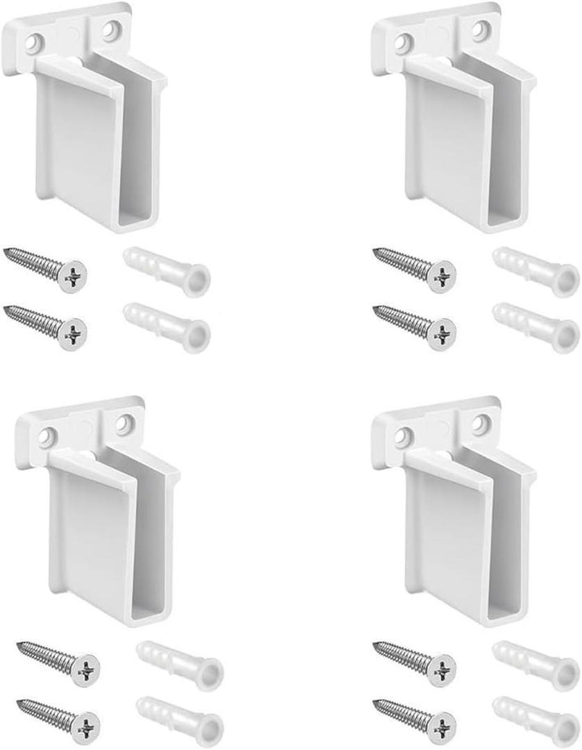 2 x NIIIYTYB 4Pcs Closet Shelf Brackets Wire End Bracket Holders for Closetmaid Shelving Wall Mount Support Hardware with Plastic Caps Closet Shelf Bracket Set for Rubbermaid Closet System