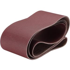 uxcell 5pcs 6" x 89" Sanding Belts 180 Grits Aluminum Oxide Abrasive Belt Sander Paper Sanding Papers for Metal Wood Grinding Polishing, Reddish Brown
