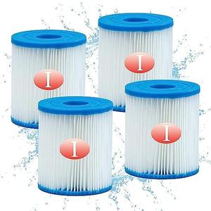 MRSTOT Type I Filter Cartridge for Pools,Replacement Filters Cartridge for 58093,for Summer Waves,for 300/330 Gal/H Filter Pumps (4 Pack)