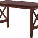 Multi-Purpose Desk, Writing Desk, Craft Table, Work Table, Computer Desk, Solid Wood, Brown (Walnut)