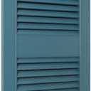 Ekena Millwork Lifetime Vinyl LL1S14X05500MB Standard Cathedral Top Center Mullion, Open Louver Vinyl Shutters, w/Installation Shutter-Lok's & Matching Screws (Per Pair), 14 1/2"Wx55"H, Midnight Blue, 14.5-in. W x 55-in. H