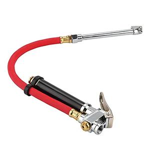 Air Compressor Hose Tool Kit Handheld Car Air Tire Pressure Filler Fill Inflator Gauge Dual Chuck