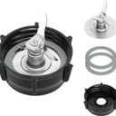 Oster Blender Replacement Parts Ice Blade and ABS Plastic Base with 2 Rubber O Ring Gaskets - Compatible Osterizer Blender Accessories - Durable Stainless Steel Blades for Smooth Blending