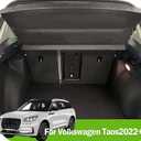 Cargo Cover for 2026 Volkswagen VW Taos 2022-2024 2025 Accessories Rear Trunk Cover Rear Trunk Security Cover Shielding Shade, Black