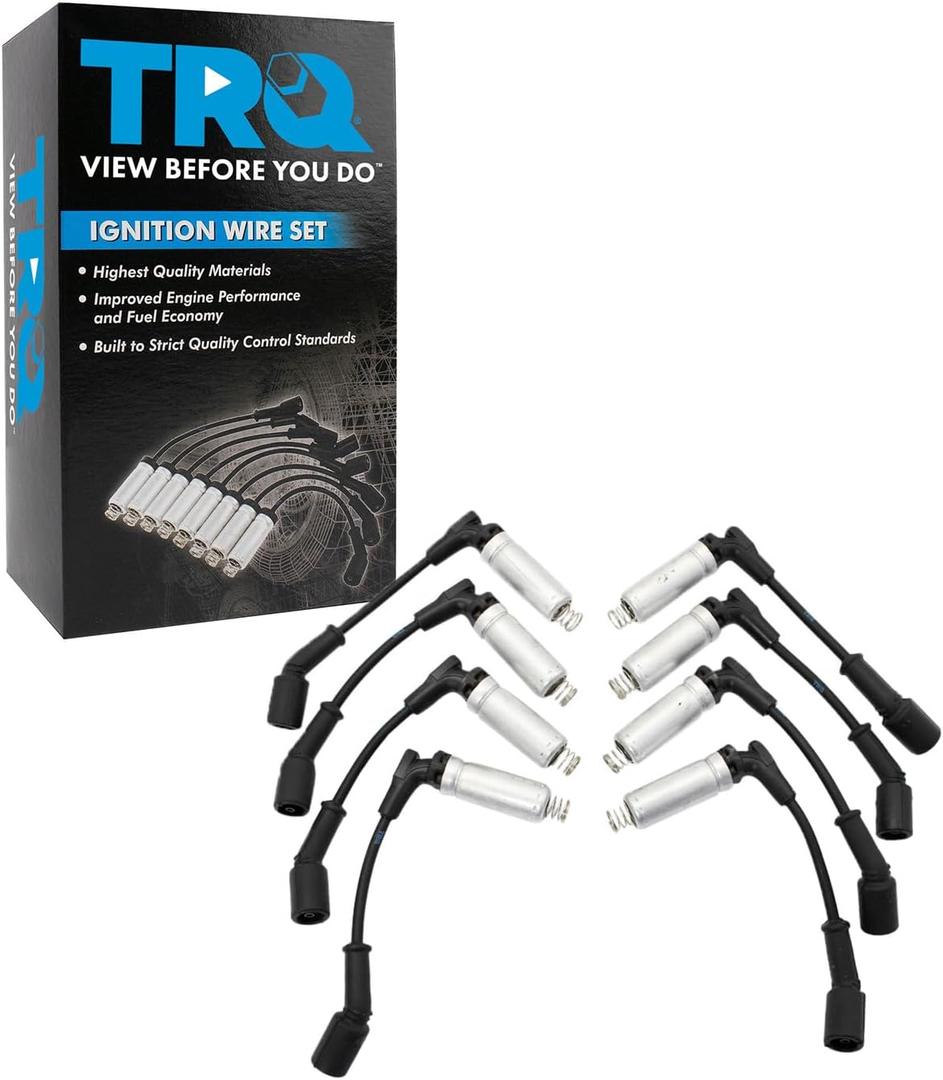 TRQ Ignition Spark Plug Wire Kit Set for GMC Chevrolet Buick Cadillac Hummer Isuzu Pontiac Saab Pickup Truck SUV V8 New