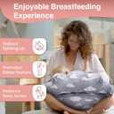 Nursing Pillow – Breastfeeding Pillows with Security Fence for Enhanced Support & Comfort – Removable Cotton Cover, Adjustable Waist Strap, Newborn Essentials Must Haves Baby Registry Search