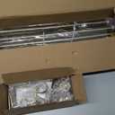 Warm Gold Curtain Rods for Windows 48 to 84 Inches Adjustable Length Heavy Duty 1" Diameter Brass Window Curtain Rod with Solid Metal Finials for Outdoor Farmhouse Bedroom Kitchen Living Room