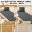 Smiry Couch Cover for Dogs Washable, Non Slip Fuzzy Pet Couch Covers for 3 Cushion Sofa Pet Friendly, Thick Soft Sofa Slipcovers Cushion Protector (Dark Grey, 27.6" x 47")