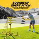 Apex Sports Baseball Swing Trainer Adjustable Batting Practice Trainer with Power Resistance Bands for Hitting Mechanics, Swing Speed & Timing