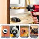 Toolwiz Easy Out Screw Extractor Set  14PCS Broken Bolt Extractor Kit with HSS Left Handed Drill Bits for Removing Stripped Screws, Broken Bolts, Damaged Nuts Easy Out Set with Canvas Bag