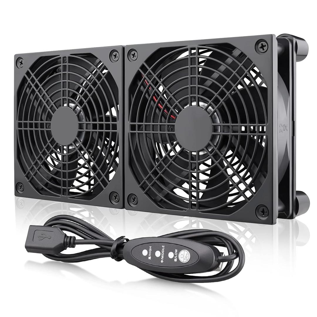 Wathai High Airflow Router Cooling Fan for Computer Cooler TV Small Box DC 5V USB Power 120mm 240mm Fan with Multi Speed Controller