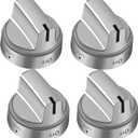 TOMOON WB03X24818 Stove Knob Replacement for G.E Range Cooktops -Stainless Steel Gas Stove Knob for JGB645EEK1ES JGB660EEJ1ES JGB700EEJ1ES JGB700SEJ1SS - 4 Pack