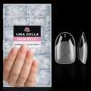 UNA GELLA Short Square Gel Nail Tips 216pcs Short Square Press on Nails PreShape Fake Nails for Full Cover Acrylic Nails False Nails for Nail Extension Home DIY Nail Salon 12 Sizes Gelly Tips