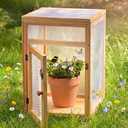Bucherry Wooden Butterfly Habitat Cage Kit Monarch Caterpillar Enclosure with Mesh Tent & Wood Frame, Detachable Insect Observation House for Kids Outdoor Garden(15.7")