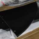 47-Inch Rustic Farmhouse Dining Table for 4, Solid Dark-Wood Round Kitchen Table, Large Dining Room Tables, O-Shape Base, Easy Assembly, for Dining Room, Caf, Apartment (Black)