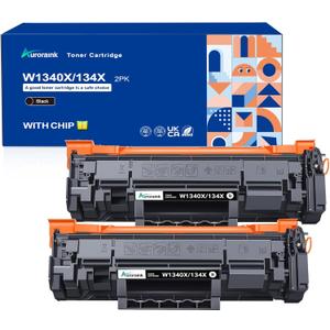 134X Black Toner Cartridges (with Chip) Replacement for HP 134X W1340X Toner Cartridges Work with HP Laserjet M209dw MFP M234dw M234sdw Printer (2 Pack)