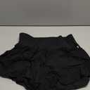 YIPINK Women's High Waisted Running Shorts with Spandex Size XXL, Black 