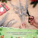 24 Pcs 16.5 Inch Christmas Tree Picks Glitter Artificial Curly Sprays Christmas Floral Stems Branches for Xmas Tree Sticks Garland Ornaments Vase Filler Decorations (Silver)
